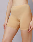 Solid Cotton Spandex Cycling Shorts