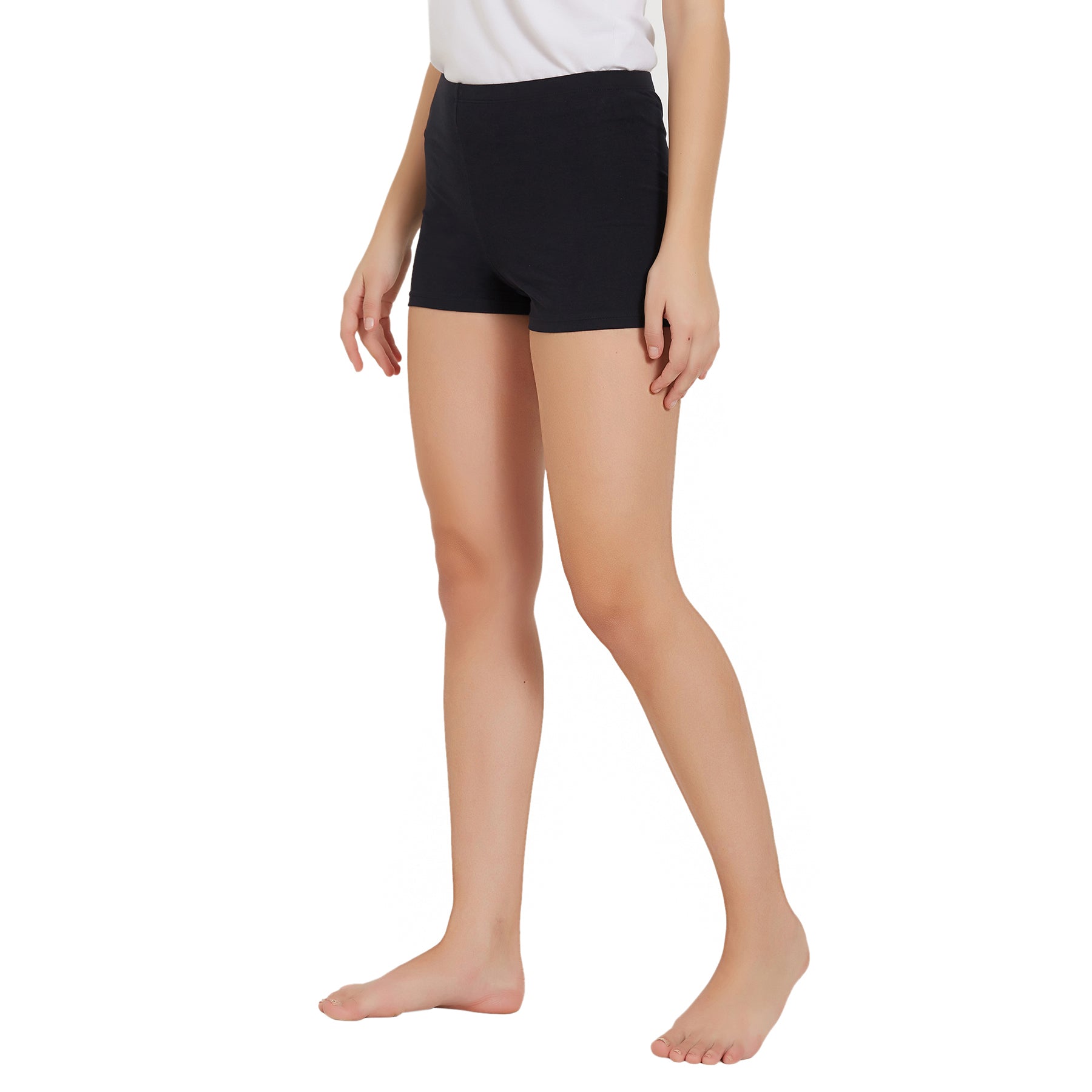 Solid Cotton Spandex Cycling Shorts (PACK of 2) CS-2