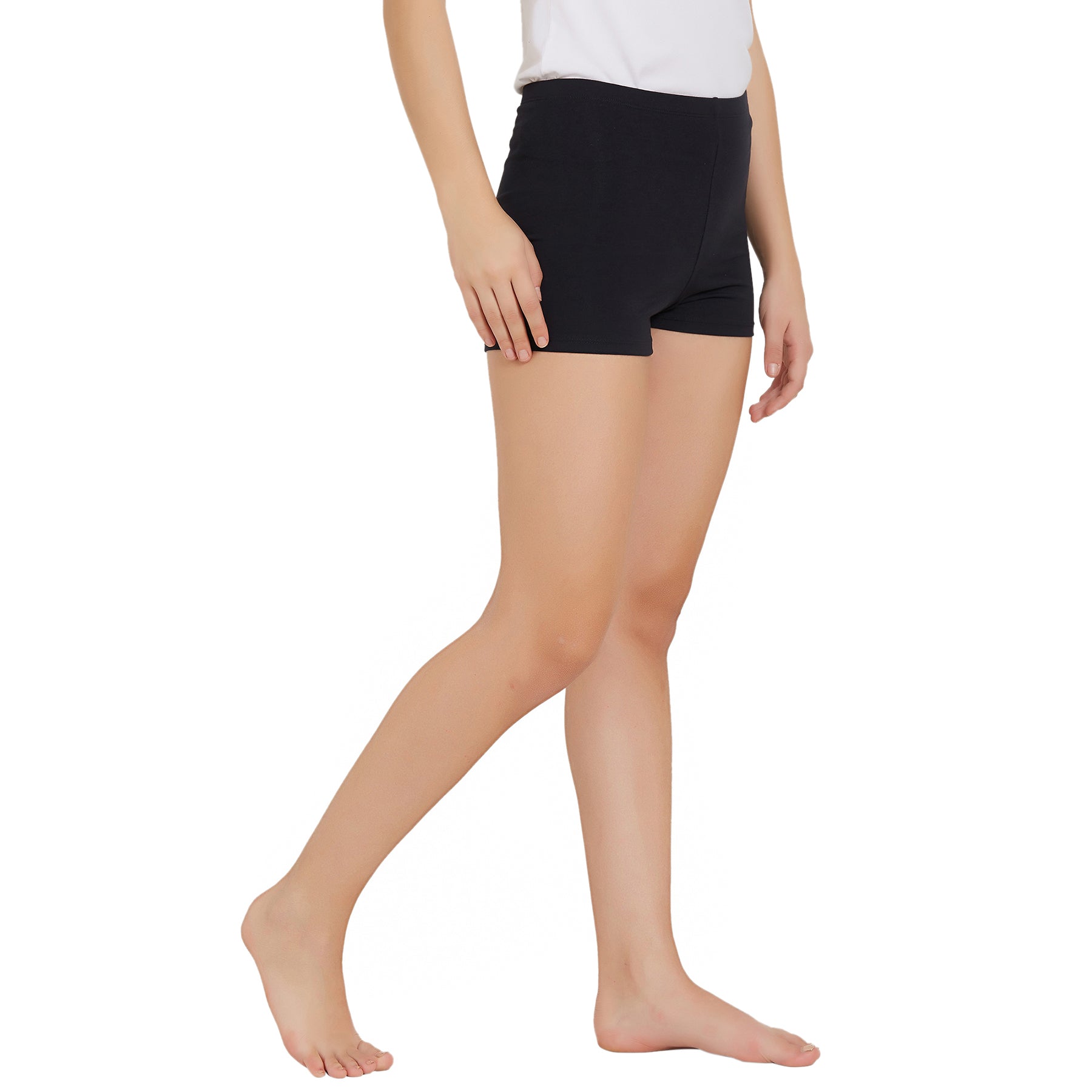 Solid Cotton Spandex Cycling Shorts (PACK of 2) CS-2