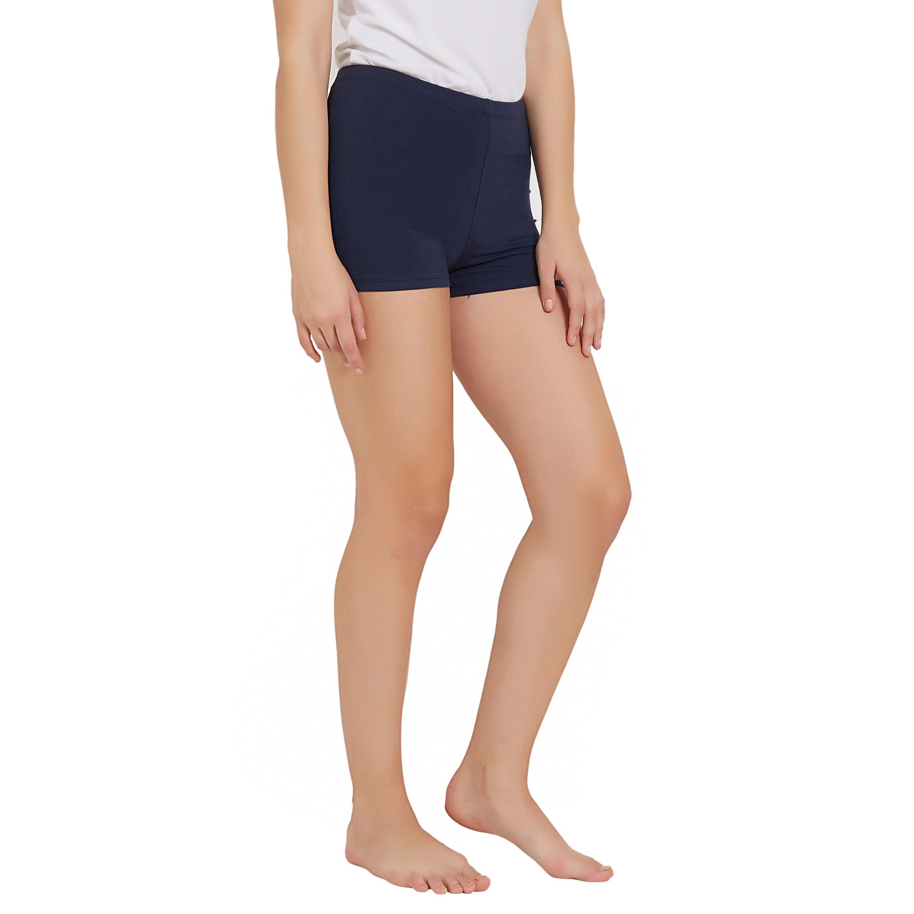 Solid Cotton Spandex Cycling Shorts (PACK of 2) CS-2