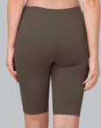 Solid Polyamide Spandex Knee Length Cycling Shorts-CS-3