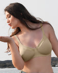 Ultra-Lightly Padded Non Wired Full Coverage Bra with Spacer Cups-CB-143