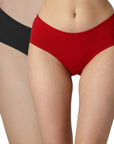 High Coverage Mid Rise Solid Cotton Brief Panty Combo (Pack of 2) - 2MR-26