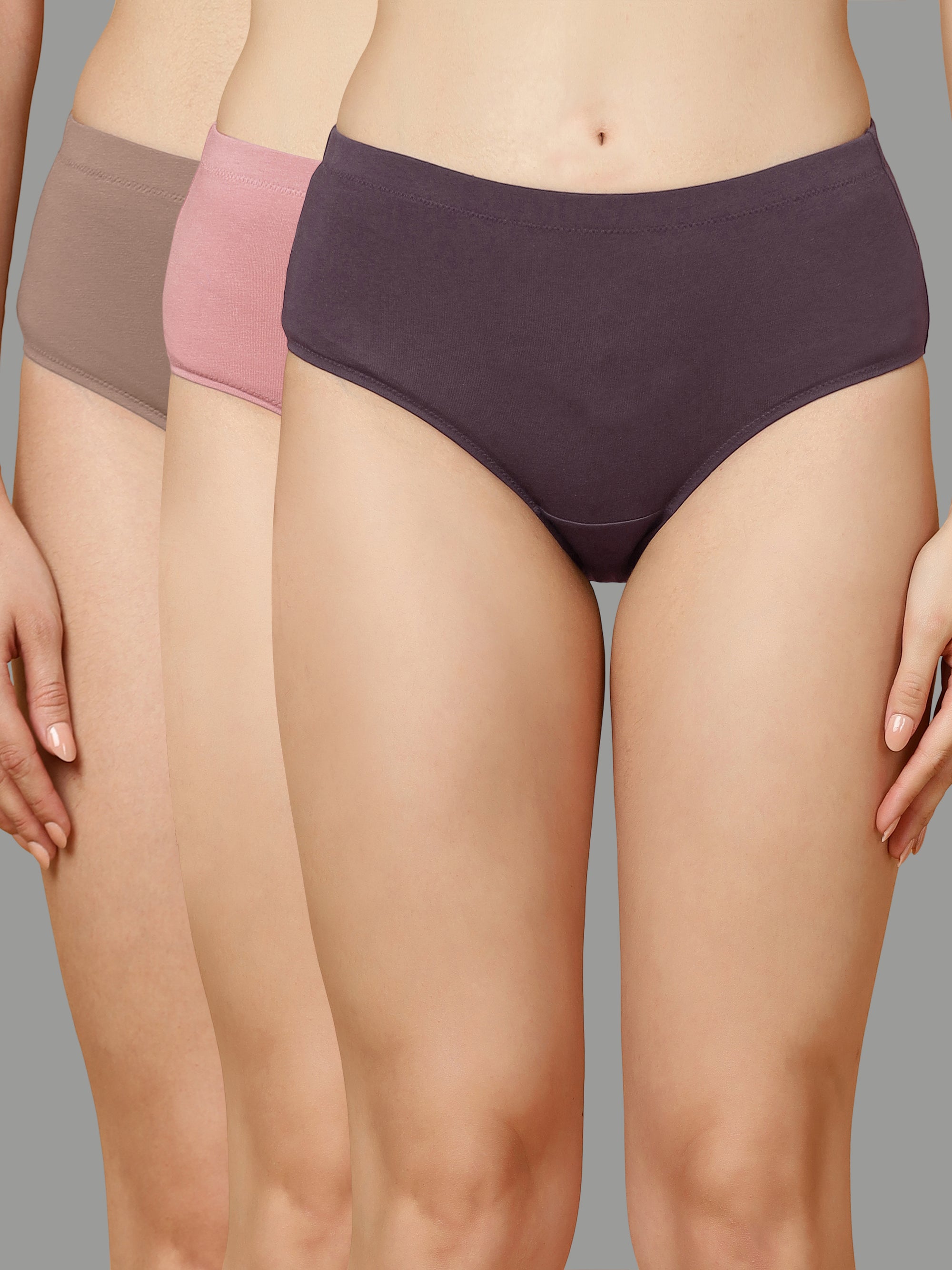 High Rise Full Coverage Cotton Hipsters – Pack of 3