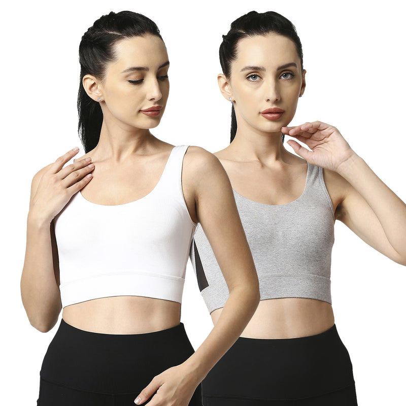 Medium Impact Non Padded Non Wired Long Line Sports Bra (Pack of 2) – SOIE  Woman