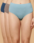 Tummy-Smoothing High Waist Cotton Briefs – Pack of 3