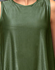 Boat Neck Coverup Tee with Ankle Length Leggings