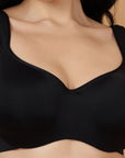 Padded Wired Full Coverage Seamless Cups Sweetheart Neckline Bra
