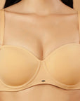 Medium Coverage Padded Wired Multiway Strapless Bra with Detachable Straps