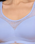Full Coverage Padded Bra and Mid Rise Brief With Lace Detailing