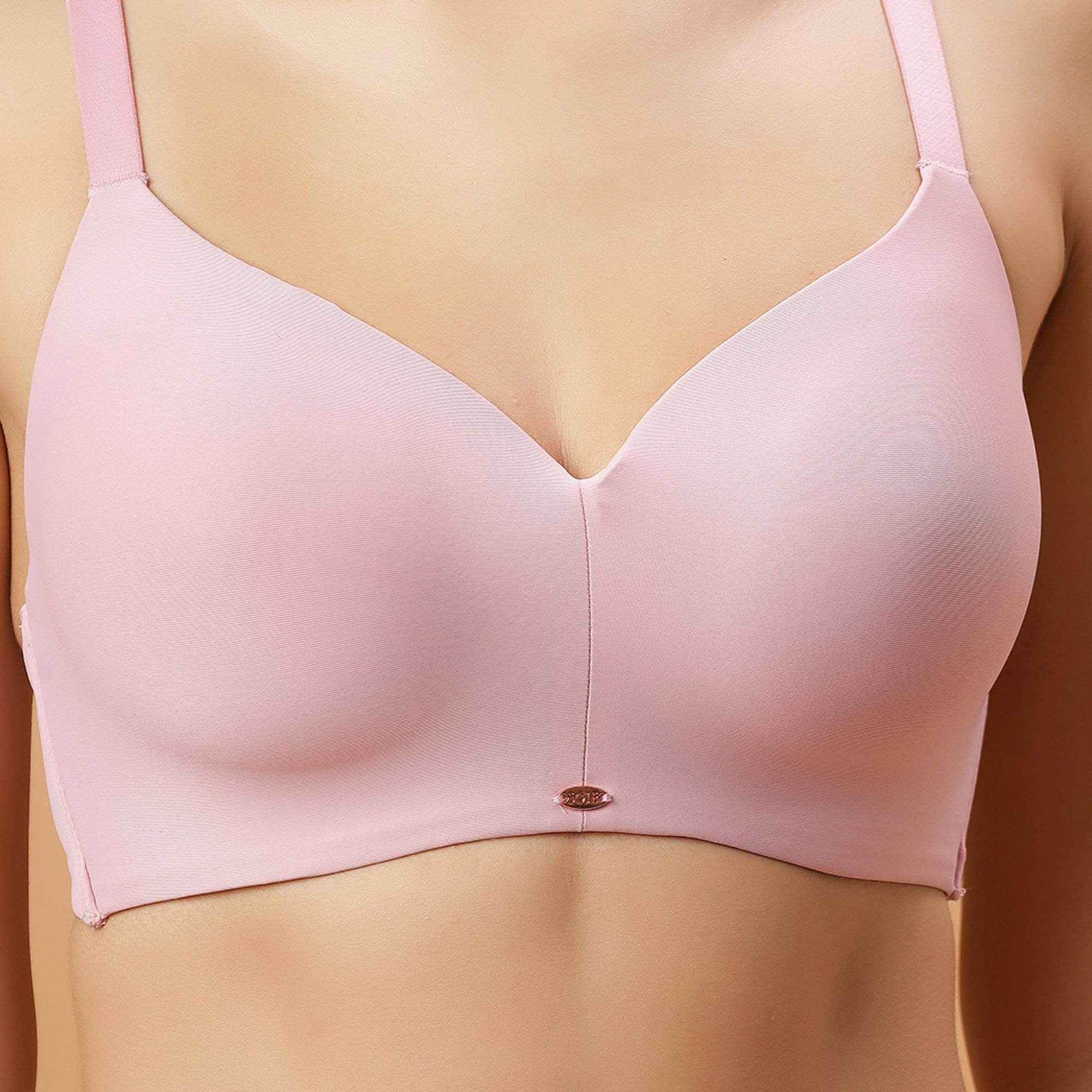 SOIE Woman - Full Coverage Padded Seamless Bra &amp; High-Rise Brief Set - Lingerie set -for Women