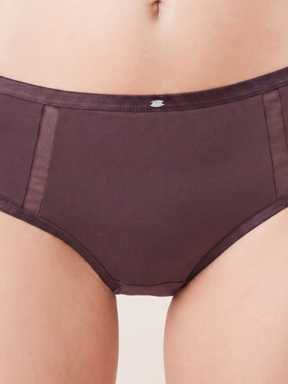 Front Closure Full Coverage Non Padded Non Wired Bra with High Waist Full Coverage Ultra Soft Mesh Panel Brief