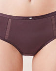 Front Closure Full Coverage Non Padded Non Wired Bra with High Waist Full Coverage Ultra Soft Mesh Panel Brief
