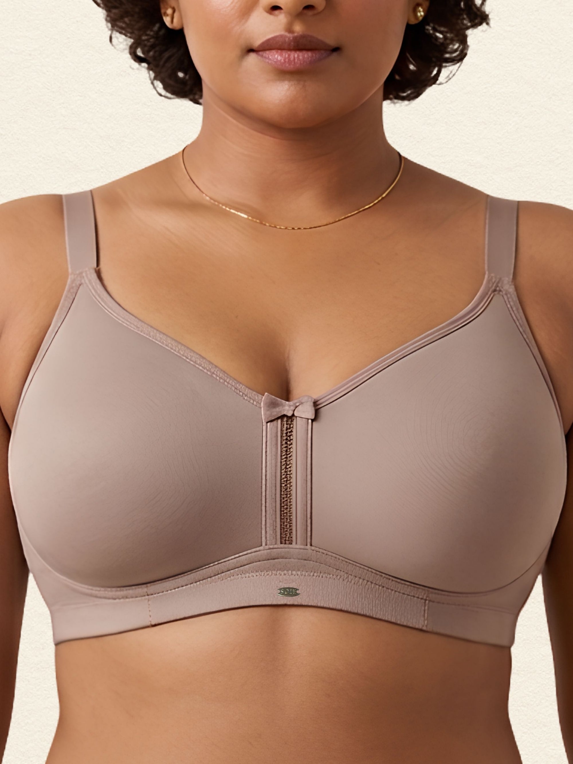 Triple-Layer No-Show Full Coverage Nylon Minimizer Bra
