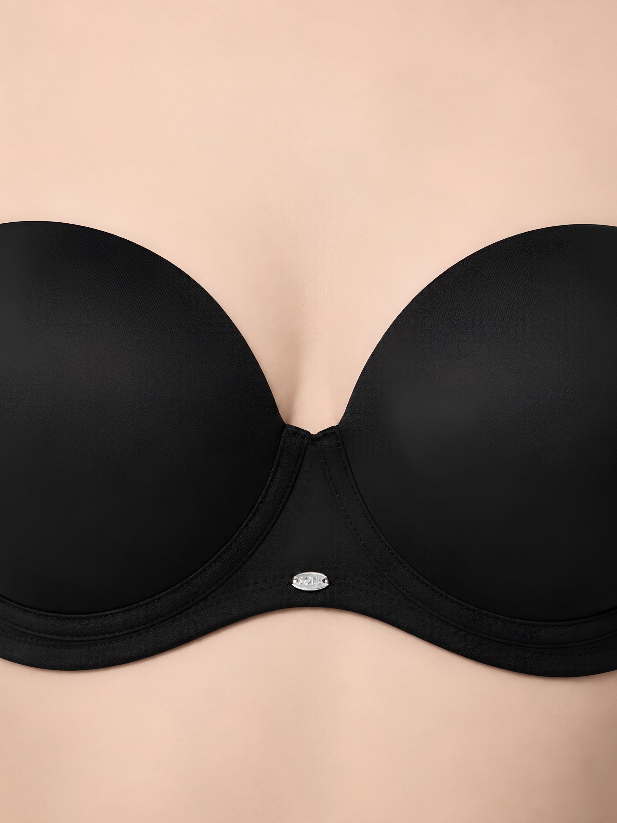 Medium Coverage Padded Underwired Multiway Transparent Back Bra
