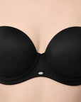 Medium Coverage Padded Underwired Multiway Transparent Back Bra