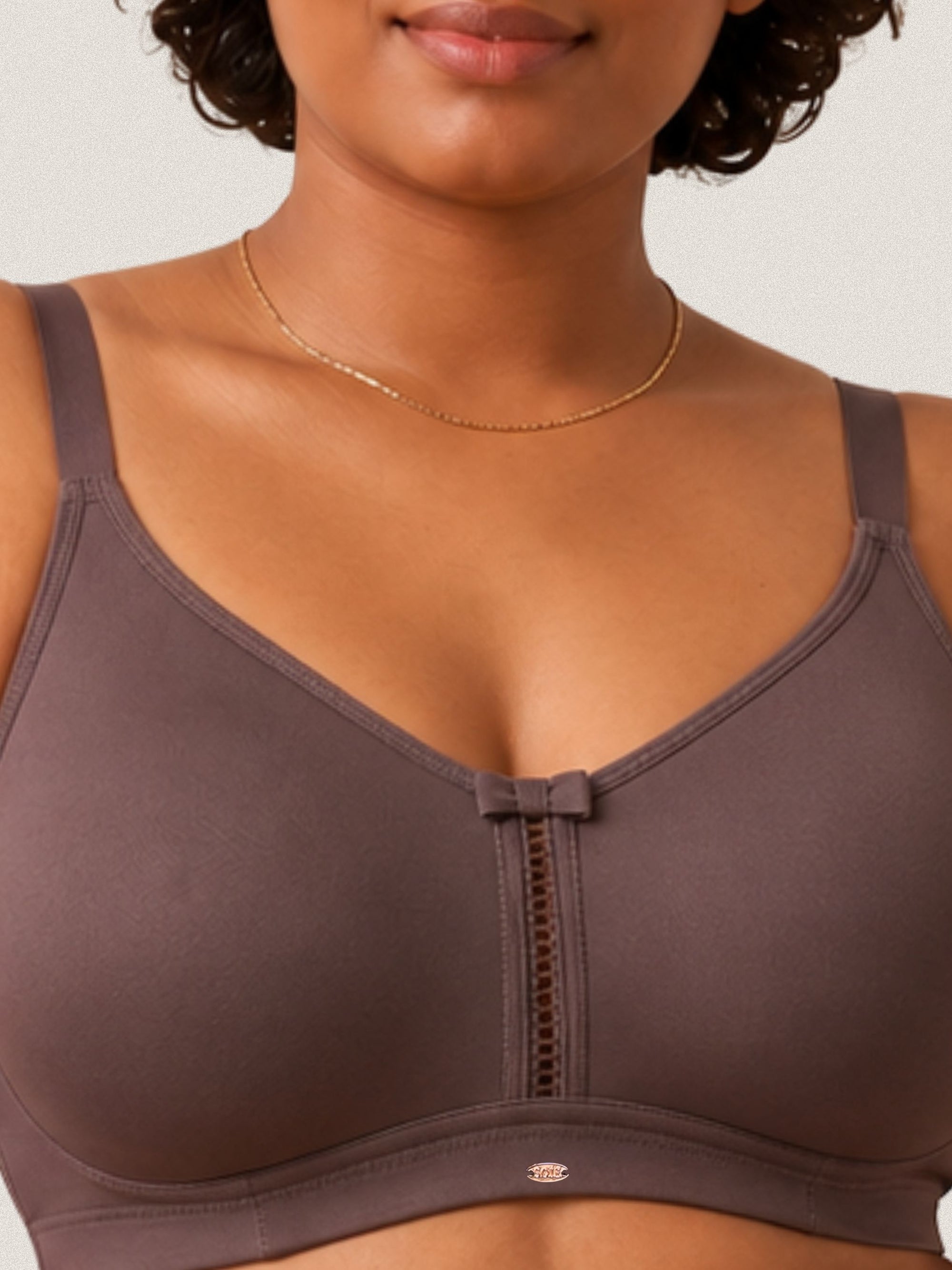 Triple-Layer No-Show Full Coverage Nylon Minimizer Bra