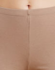 Mid Rise Breathable Cotton Spandex Mid Thigh Length Cycling Shorts
