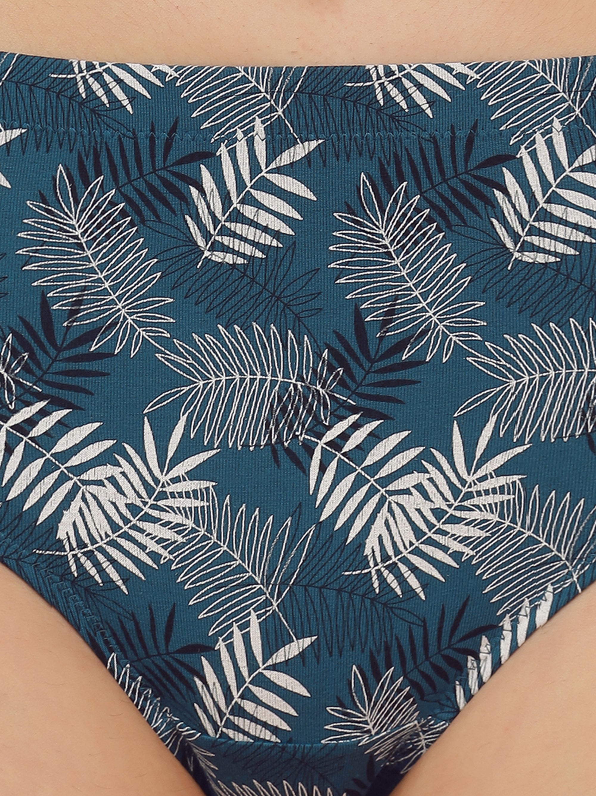 Tummy-Smoothing Printed High Waist Cotton Briefs – Pack of 3