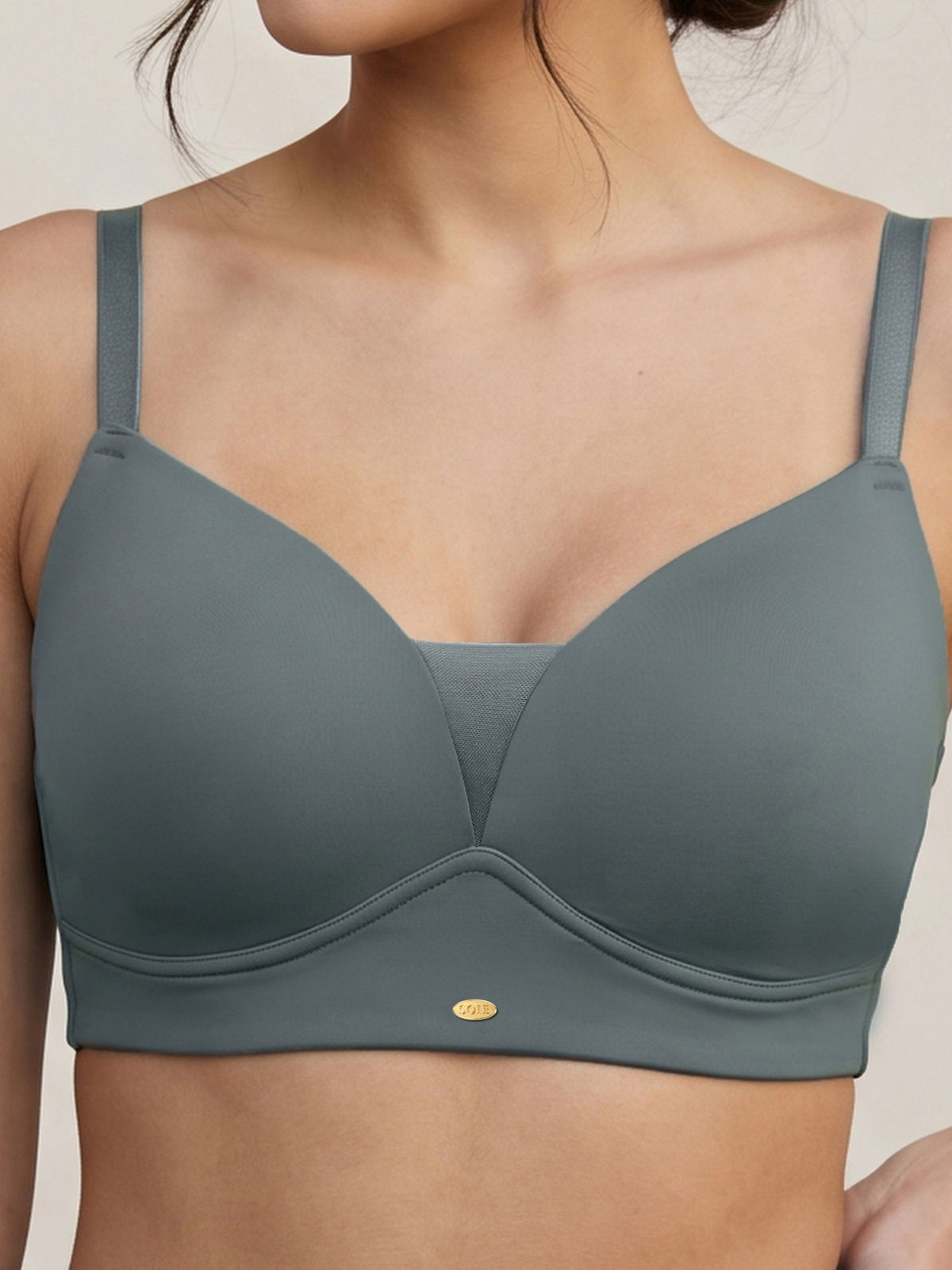 Lightly Padded Full Coverage Bra with Breezy Mesh Detail
