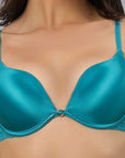 Padded Wired Medium Coverage Push Up Bra with Mid Rise Full Coverage Lace Seamless Panty Set FB-562/ FP-1562