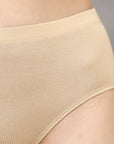 High Rise Full Coverage Solid Colour Cotton Stretch Hipster Panty (Pack of 3) - 3FCB-15A