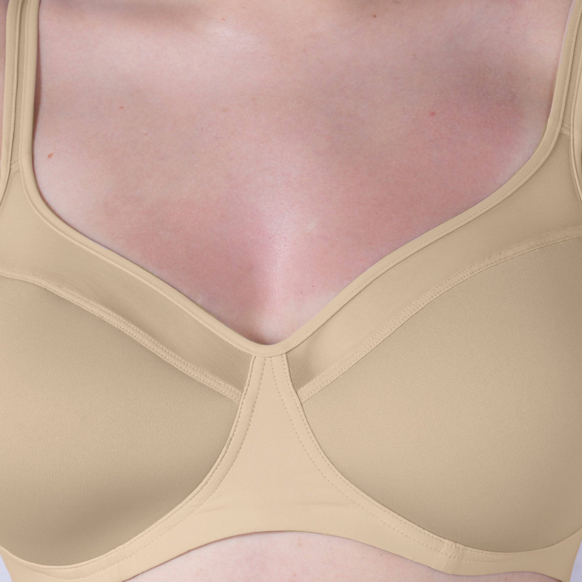 Ultra-Lightly Padded Non Wired Full Coverage Bra with Spacer Cups-CB-143