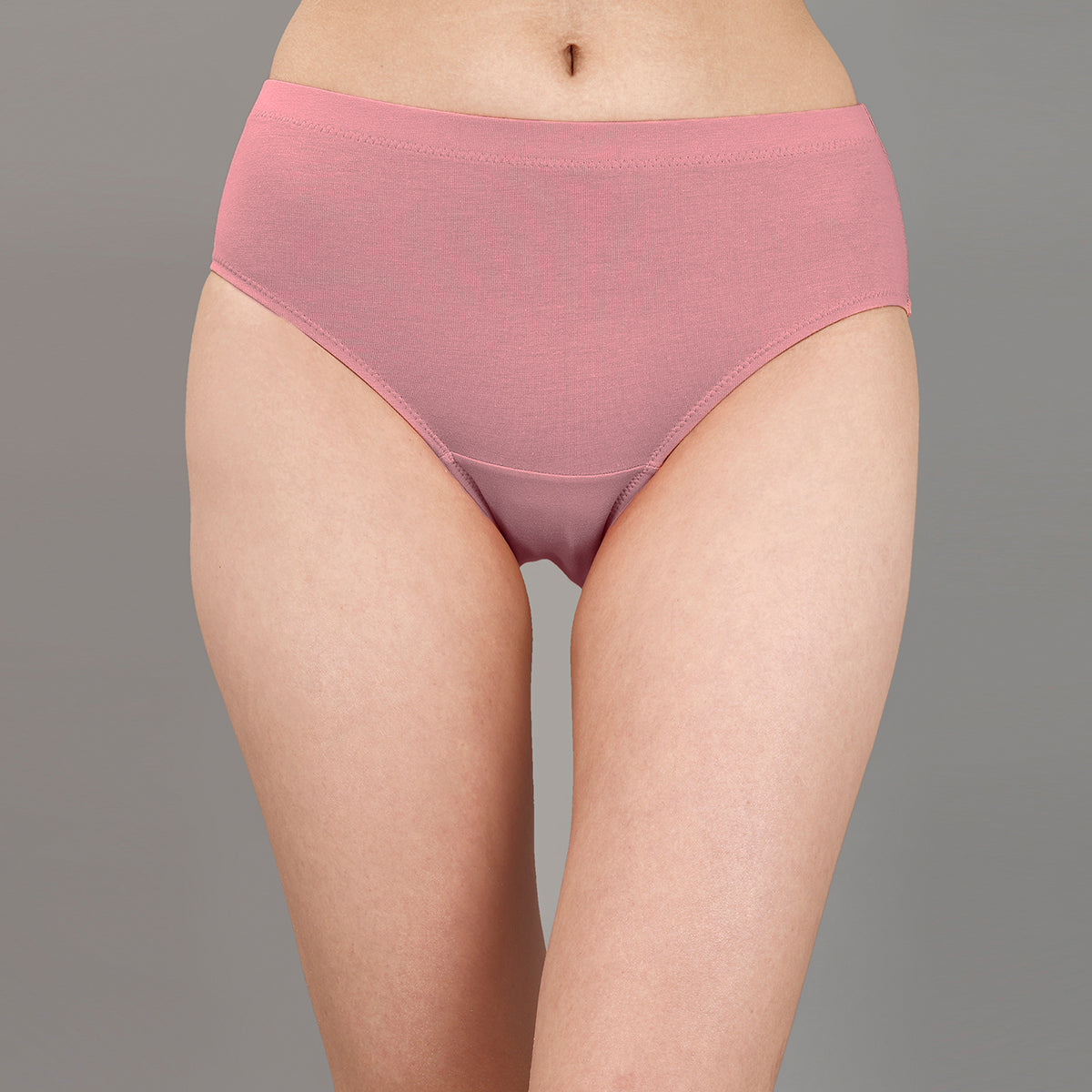 High Rise Full Coverage Solid Colour Cotton Stretch Hipster Panty (Pack of 3)