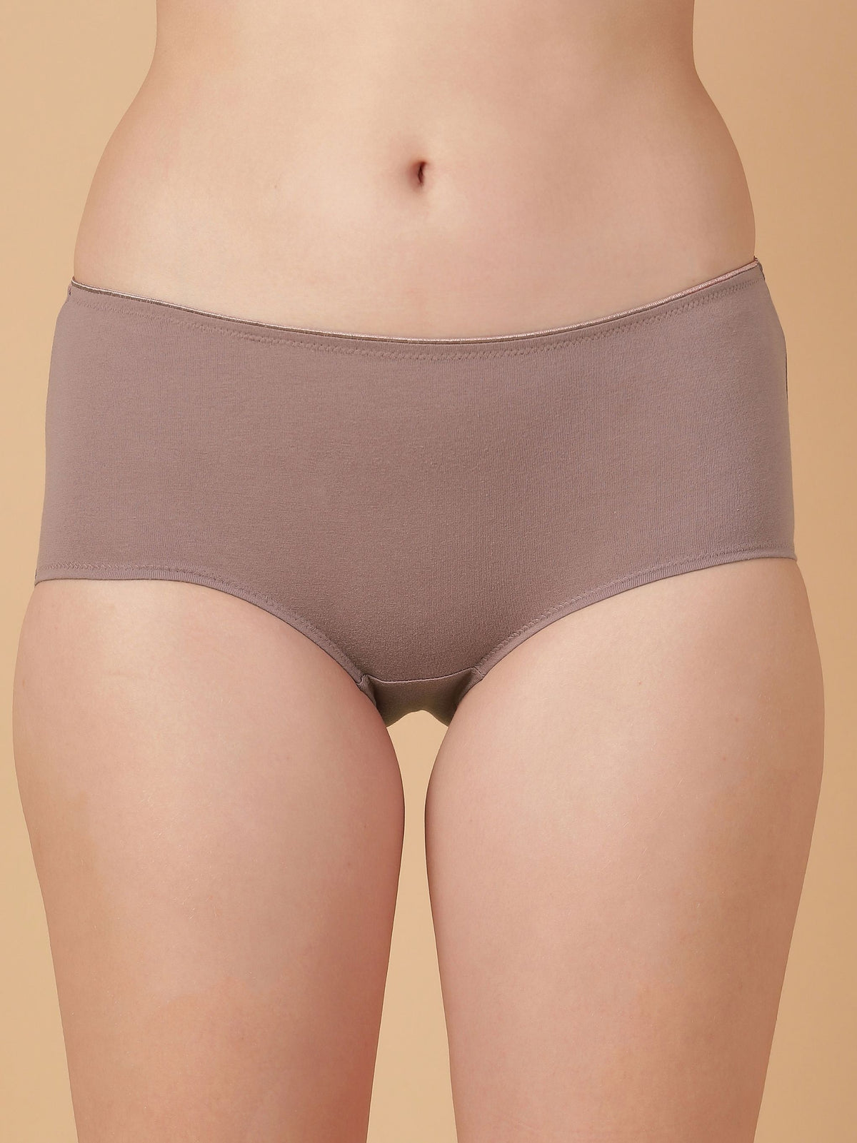 Mid Rise Cotton Hip Hugger Brief with Shiny Edge Waist (Pack of 3)