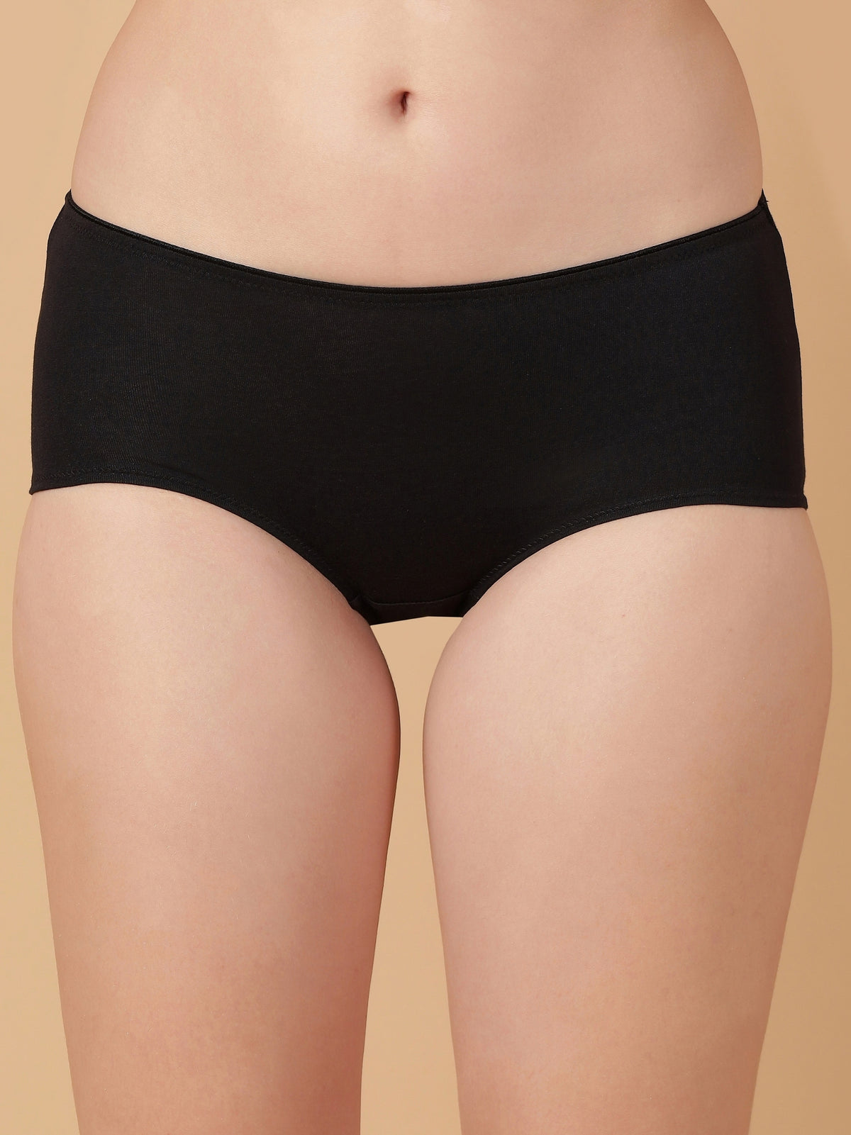Mid Rise Cotton Hip Hugger Brief with Shiny Edge Waist (Pack of 3)