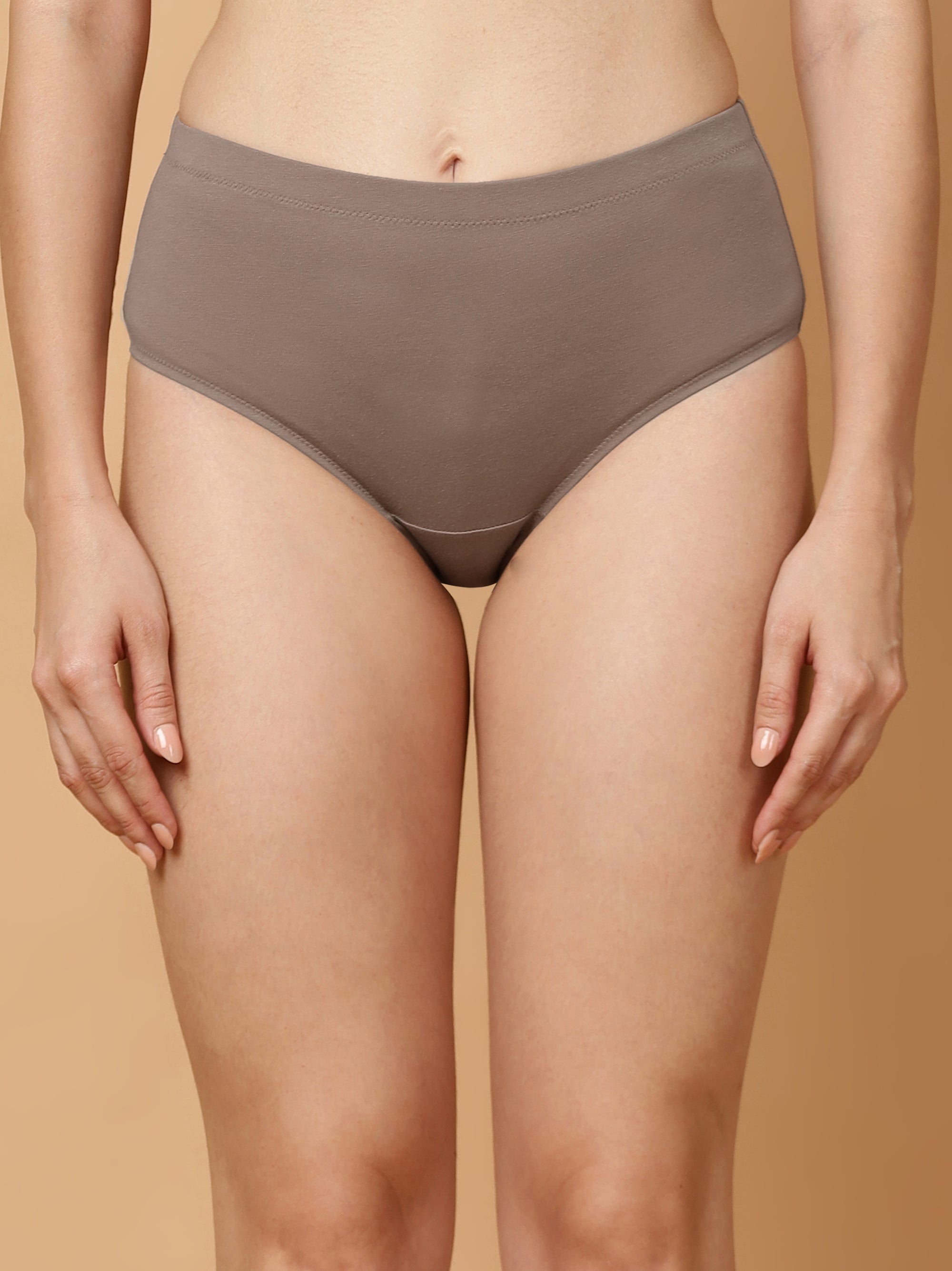 Tummy-Smoothing High Waist Cotton Briefs – Pack of 3