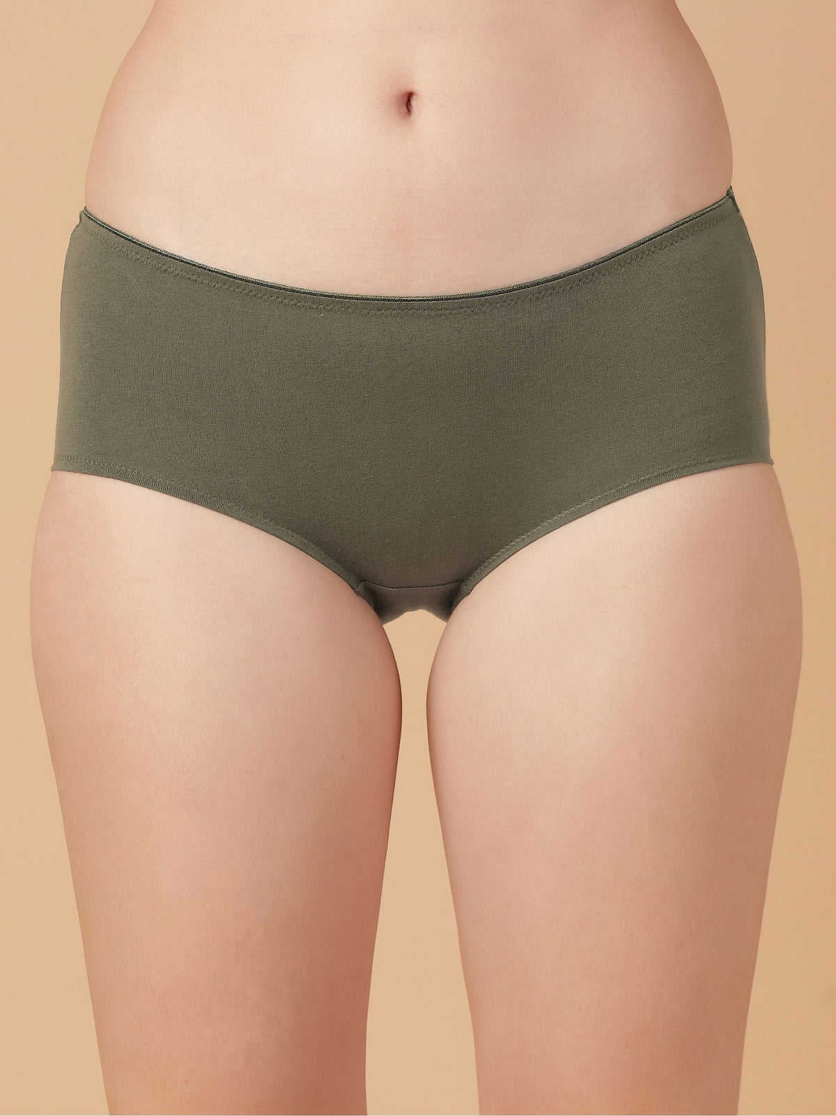 Mid Rise Cotton Hip Hugger Brief with Shiny Edge Waist (Pack of 3)