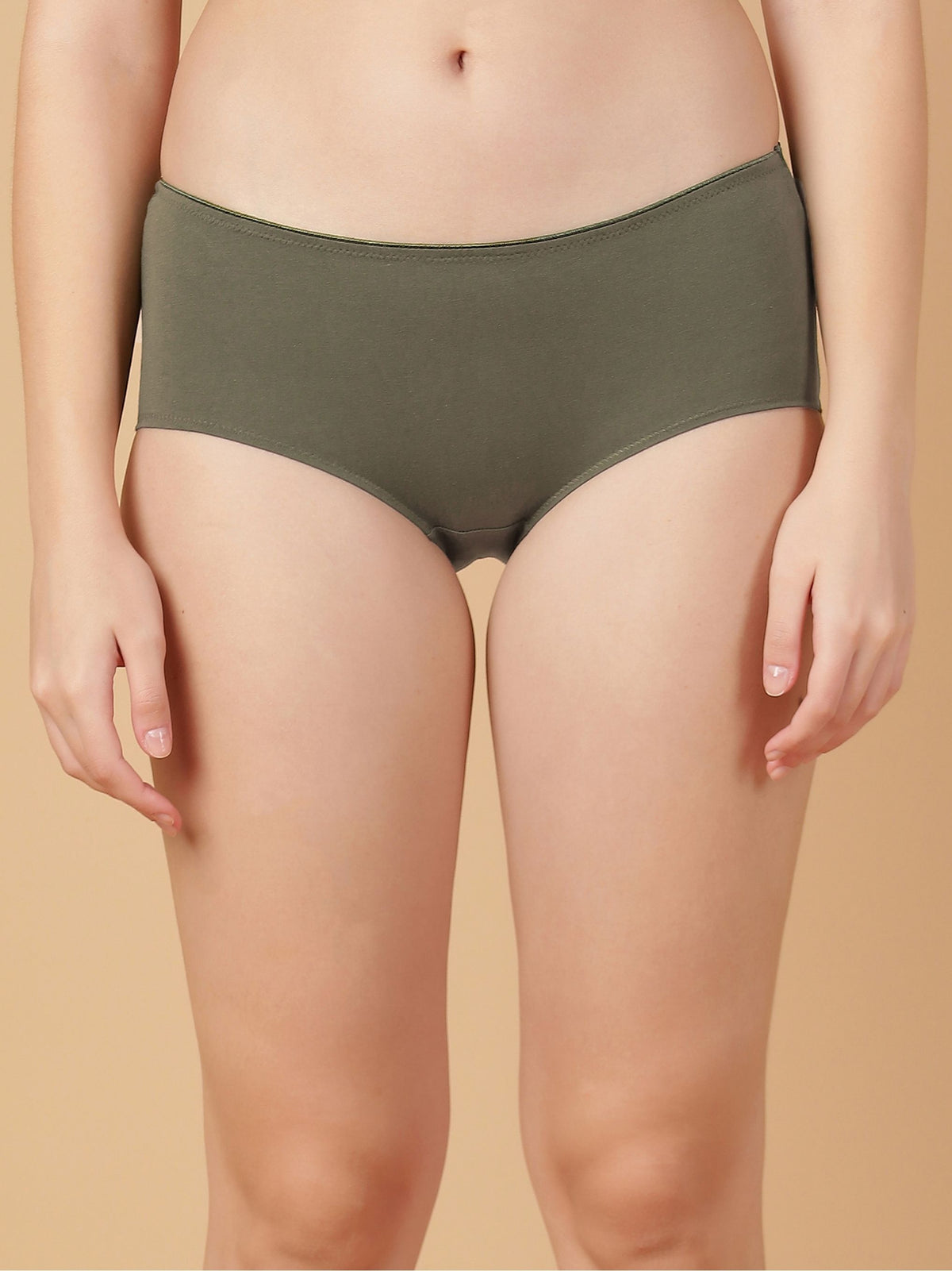 Mid Rise Cotton Hip Hugger Brief with Shiny Edge Waist (Pack of 3)