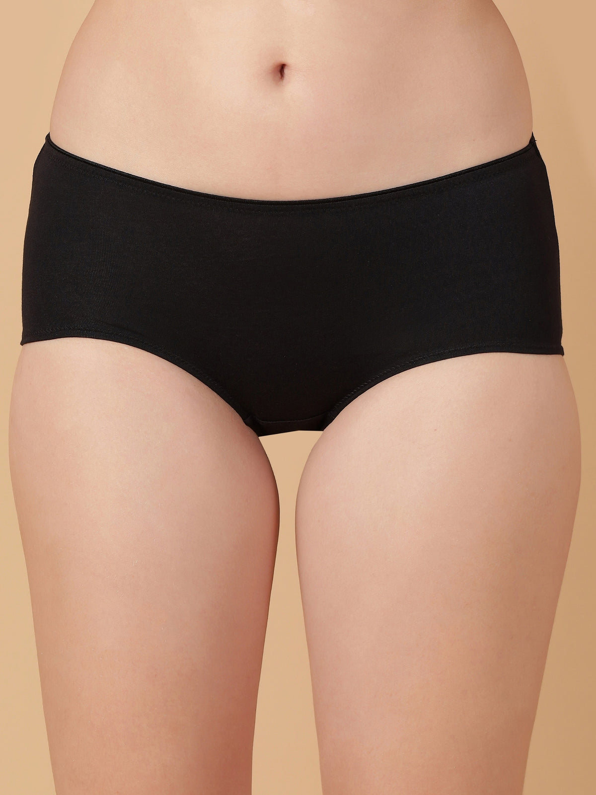 Mid Rise Cotton Hip Hugger Brief with Shiny Edge Waist (Pack of 3)