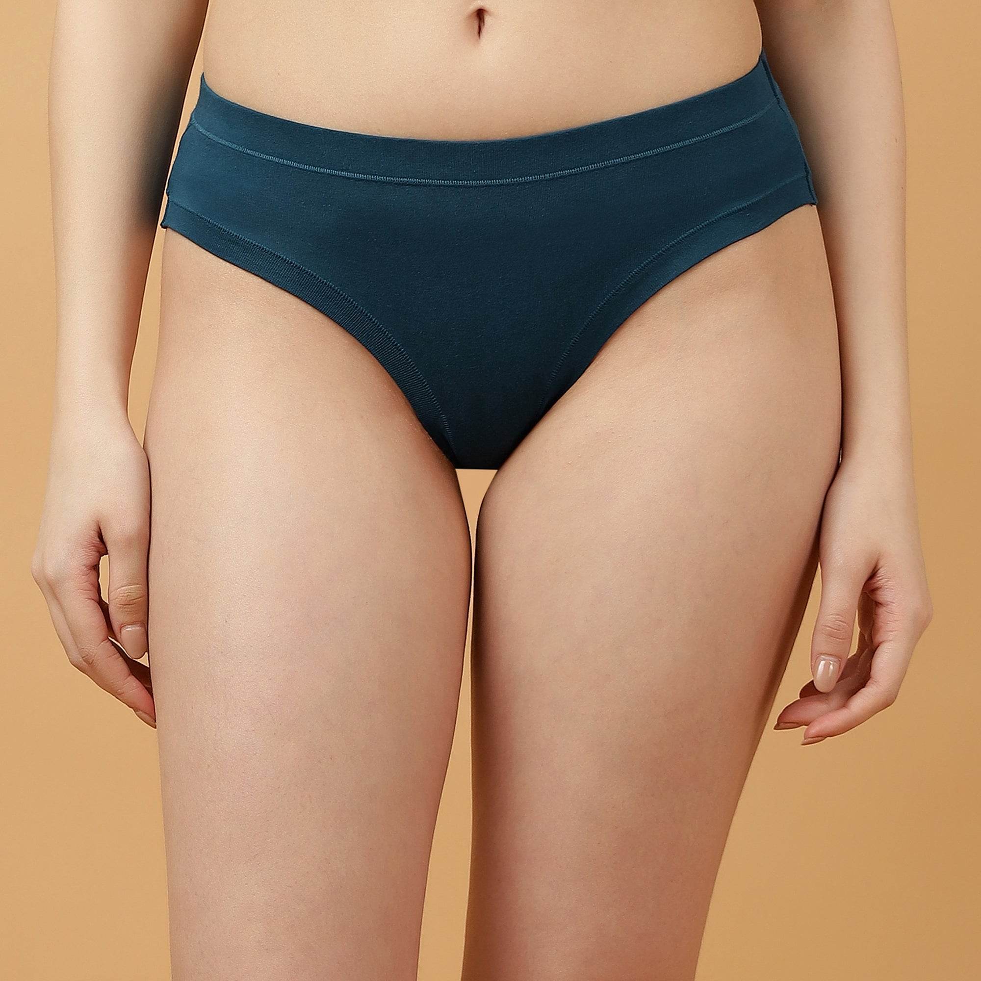 SOIE Woman - Mid Rise Stretch Cotton Seamless Full Coverage Shorty Panty (Pack of 2) - Panty -for Women