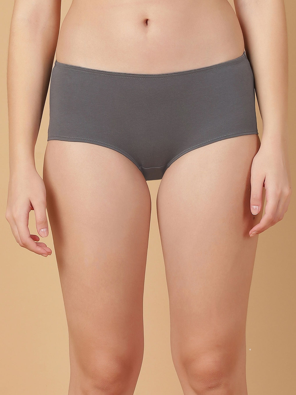 Mid Rise Cotton Hip Hugger Brief with Shiny Edge Waist (Pack of 3)