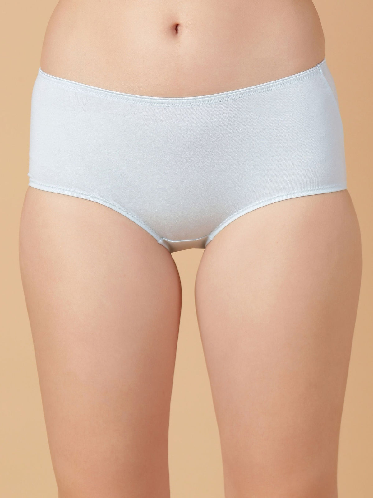 Tummy Smoothing High Rise Full Coverage Cotton Brief with Shiny Edge