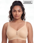 Full Coverage Minimizer Bra with No-Show Cups