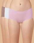 Mid Rise Cotton Hip Hugger Brief with Shiny Edge Waist (Pack of 3)