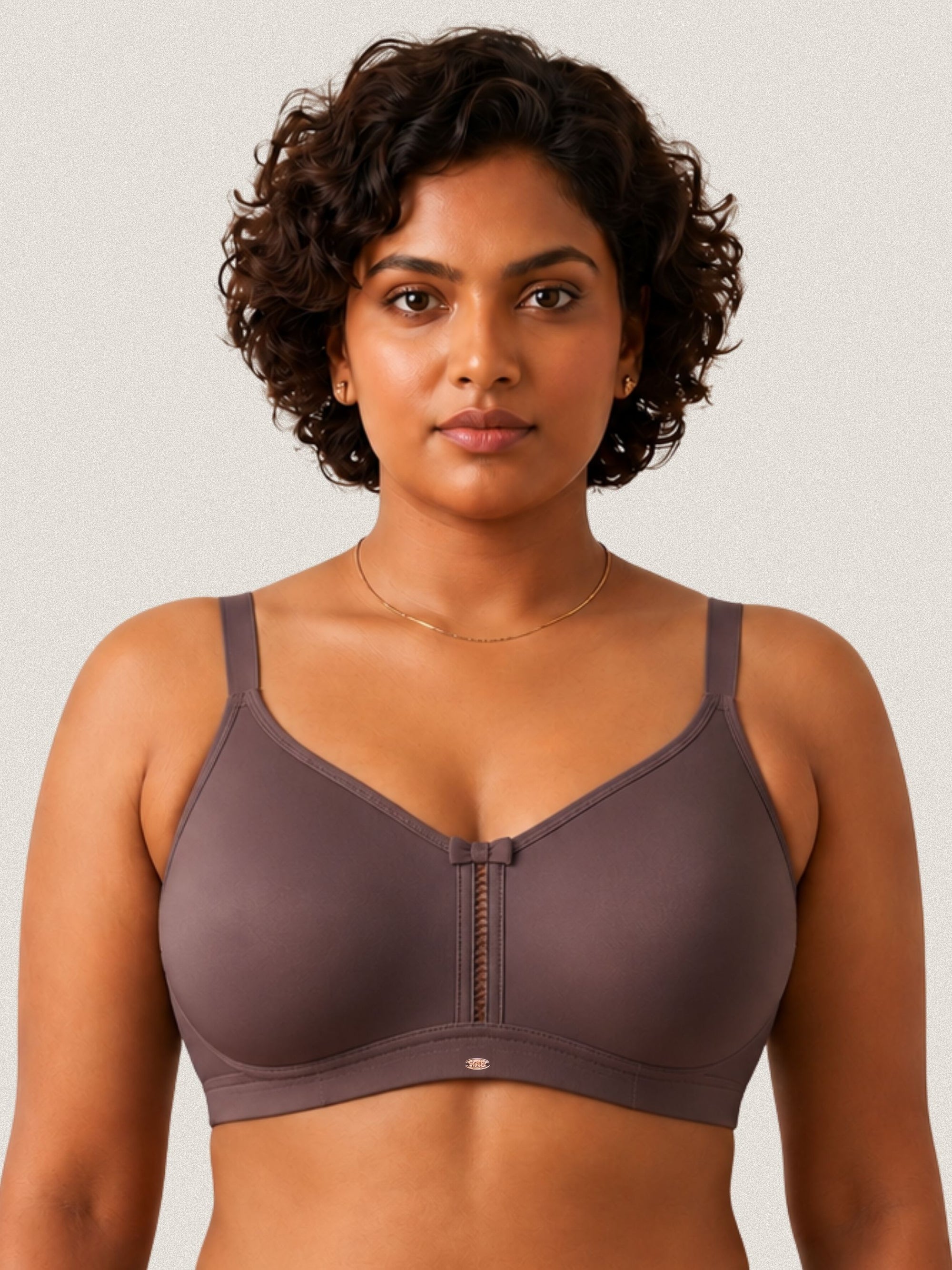 Triple-Layer No-Show Full Coverage Nylon Minimizer Bra