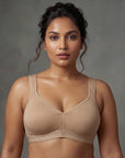Non Padded Non Wired Stretch Cotton Full Coverage T-shirt Bra