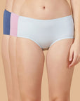 Mid Rise Cotton Hip Hugger Brief with Shiny Edge Waist (Pack of 3)