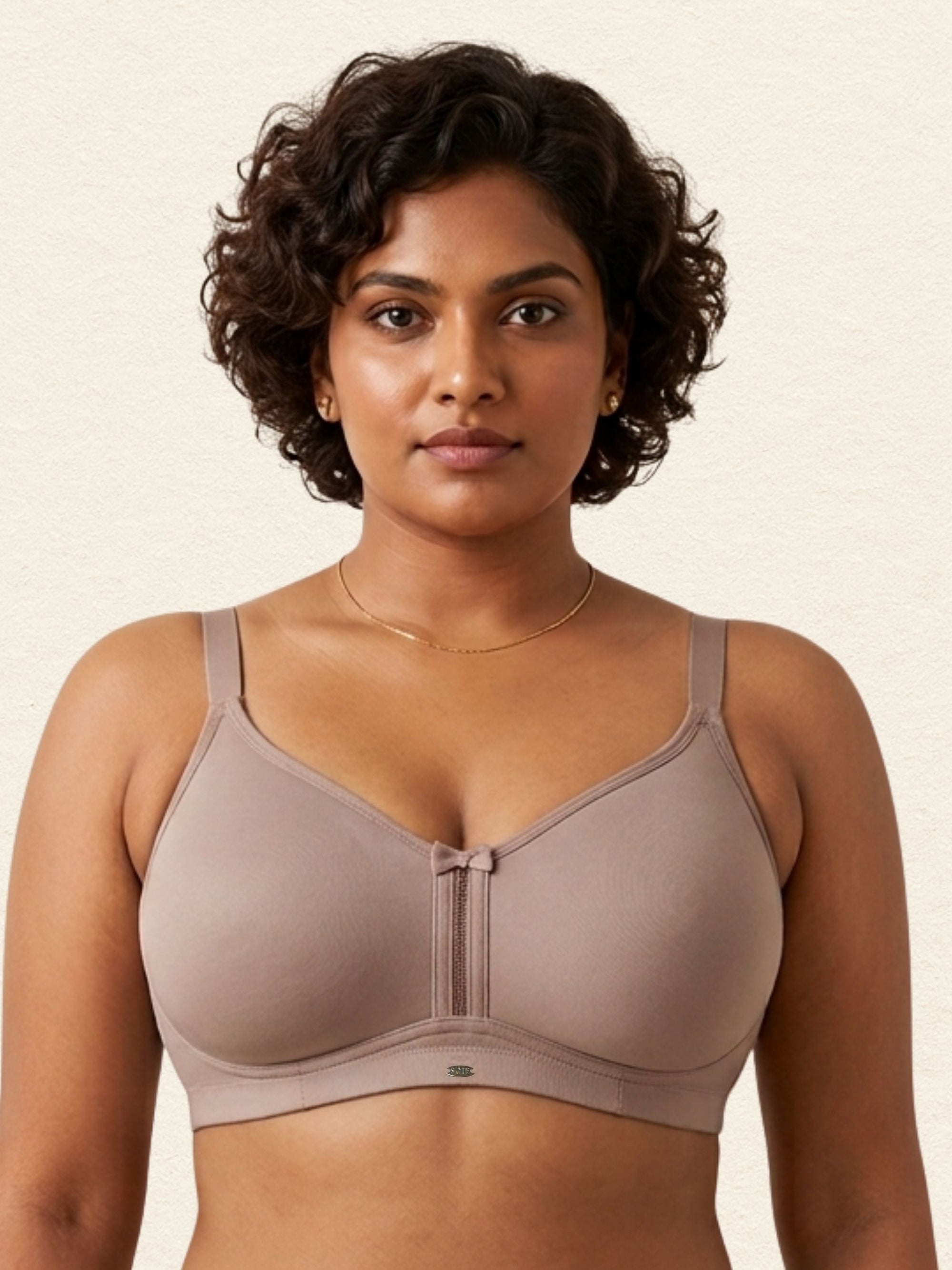 Triple-Layer No-Show Full Coverage Nylon Minimizer Bra