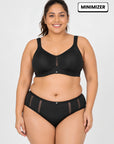 Full Coverage Minimiser Bra with High Waist Brief Set