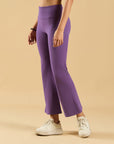 Mid-Rise Fit & Flared Pants with 4-Way Stretch & Compression Waistband AT-25