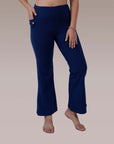 Mid-Rise Fit & Flared Pants with 4-Way Stretch & Compression Waistband AT-25