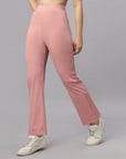 Mid-Rise Ankle-Length Fit and Flare Pants with Back Pockets-AT-23