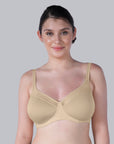 Ultra-Lightly Padded Non Wired Full Coverage Bra with Spacer Cups-CB-143