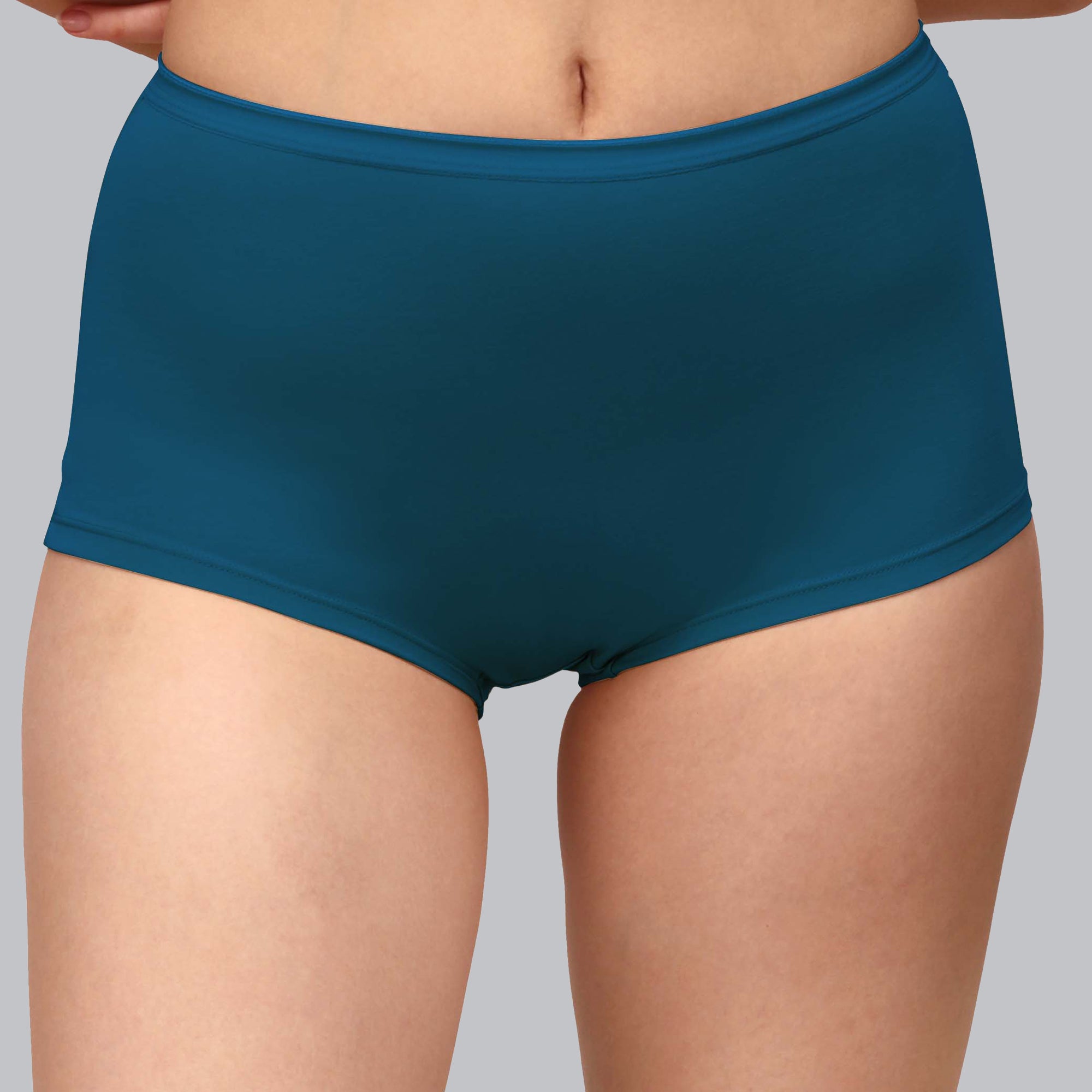 High Rise Full Coverage Cotton Spandex Boyshorts (Pack of 2) - 2BS-25