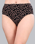 High Waist Full Coverage Printed Stretch Cotton Hipster Panty (Pack of 3) 3HWB-32